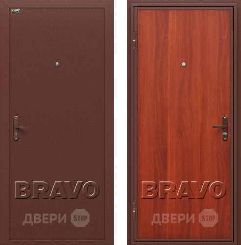 Входная металлическая Дверь Bravo Инсайд эконом (Внутреннее открывание) в Дзержинском