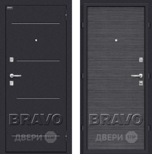 Дверь Bravo Оптим Кобра Black Wood в Дзержинском