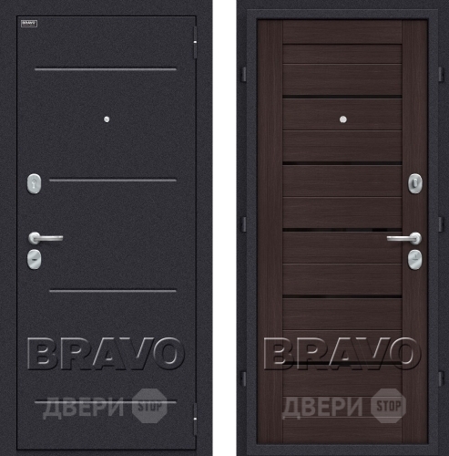 Входная металлическая Дверь Bravo Оптим Техно Венге в Дзержинском