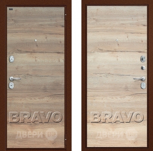 Входная металлическая Дверь Groff Т3-300 Tobacco Oak/Natural Oak в Дзержинском