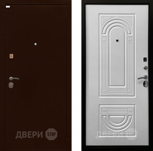 Входная металлическая Дверь Ратибор Оптима 3К Матовый белый в Дзержинском
