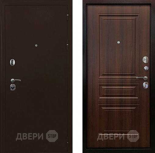 Входная металлическая Дверь Ратибор Рим 3К Орех бренди в Дзержинском