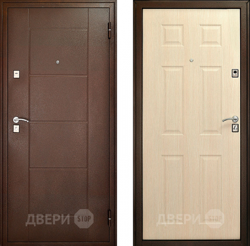 Входная металлическая Дверь Форпост Модель 73 Беленый дуб в Дзержинском
