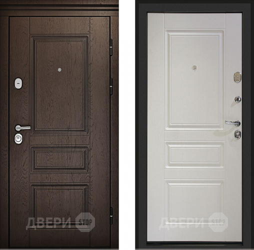 Входная металлическая Дверь (Дверной Континент) Аликанте Белый ясень в Дзержинском