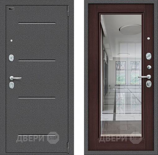 Дверь Bravo Porta S-2 104/П61 с зеркалом венге в Дзержинском