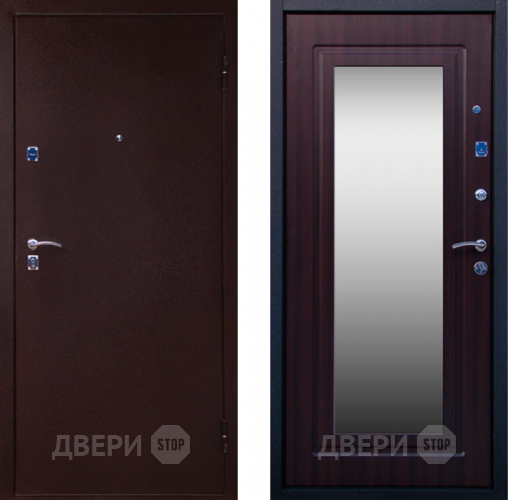 Дверь СТОП Медь ЗЕРКАЛО Венге в Дзержинском