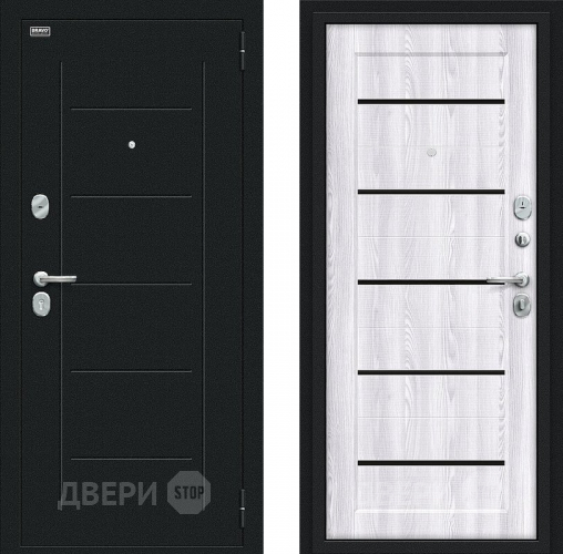 Дверь Bravo Борн Букле черное/Riviera Ice в Дзержинском