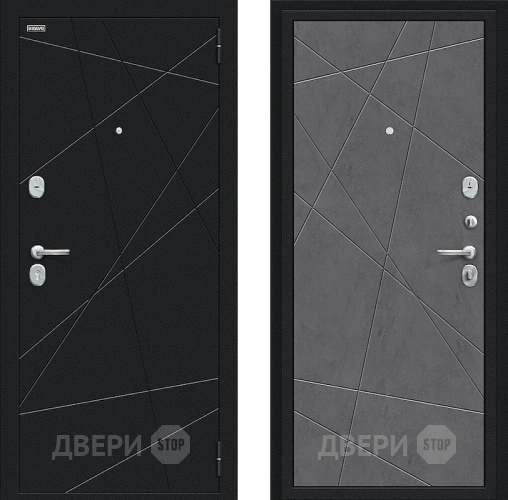 Входная металлическая Дверь Bravo Граффити-5 Букле черное/Slate Art в Дзержинском