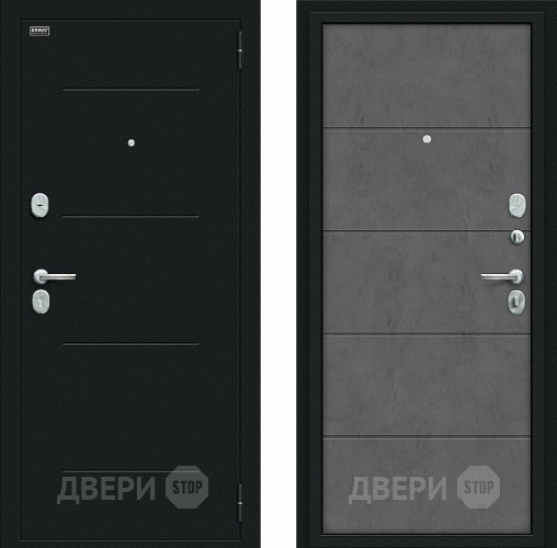 Входная металлическая Дверь Bravo Граффити-1 Букле черное/Slate Art в Дзержинском