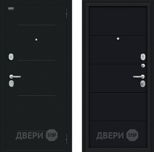 Входная металлическая Дверь Bravo Граффити-1 Букле черное/Total Black в Дзержинском