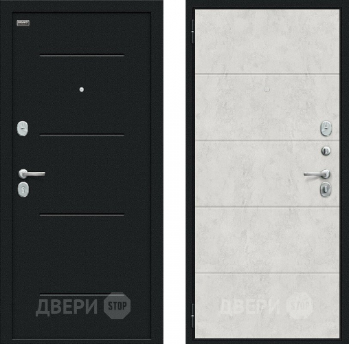 Входная металлическая Дверь внутреннего открывания Bravo Граффити-1 Инсайд Букле черное/Look Art в Дзержинском