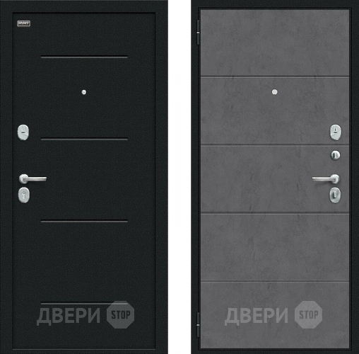 Дверь внутреннего открывания Bravo Граффити-1 Инсайд Букле черное/Slate Art в Дзержинском