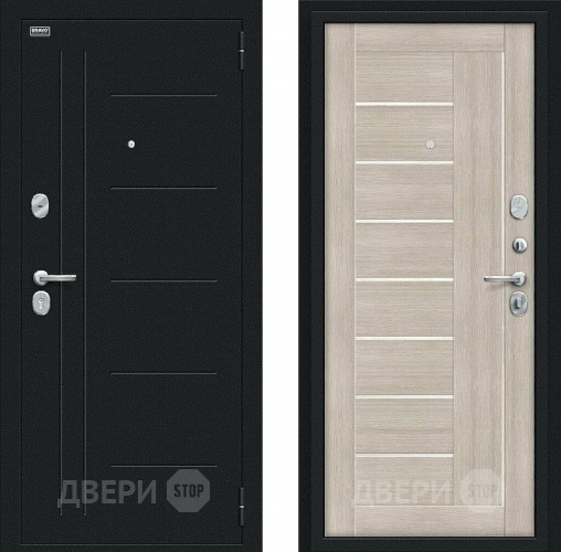Входная металлическая Дверь Bravo Проф Букле черное/Cappuccino Veralinga в Дзержинском