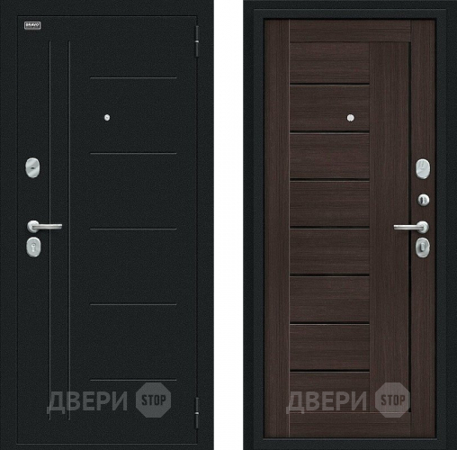 Входная металлическая Дверь Bravo Проф Букле черное/Wenge Veralinga в Дзержинском