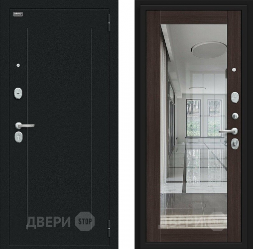 Входная металлическая Дверь Bravo Флэш Букле черное/Wenge Veralinga в Дзержинском