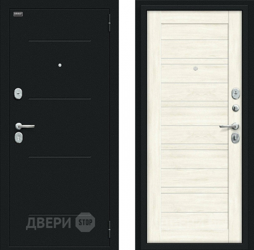 Дверь Bravo Сити Kale Букле черное/Nordic Oak в Дзержинском