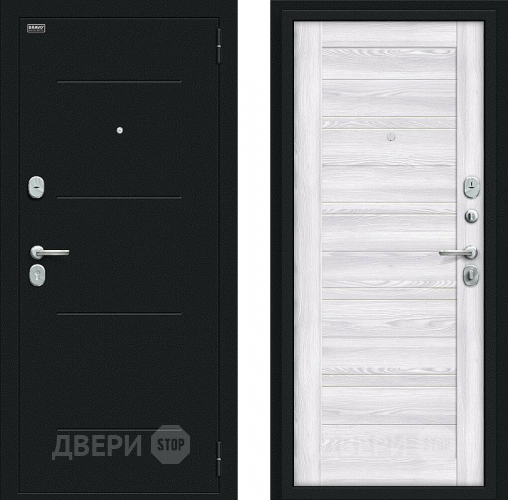 Дверь Bravo Сити Kale Букле черное/Riviera Ice в Дзержинском