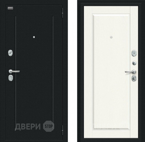 Дверь Bravo Сьют Kale Букле черное/White Wood в Дзержинском