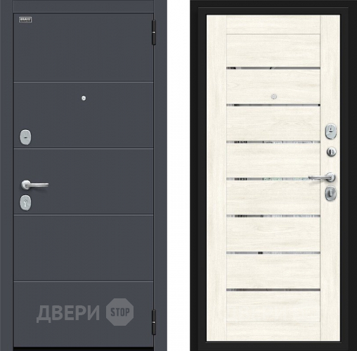 Входная металлическая Дверь Bravo Прайд Kale Graphite Pro/Nordic Oak в Дзержинском