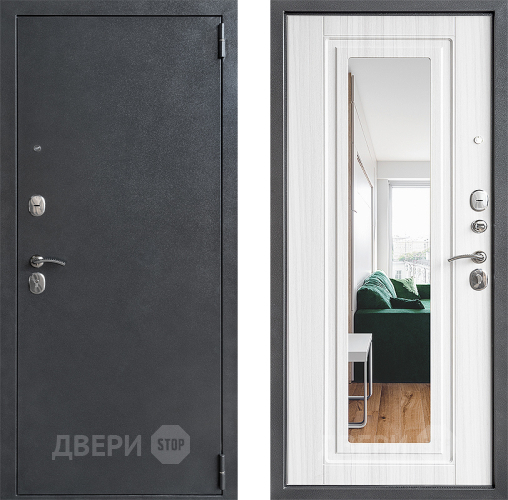 Входная металлическая Дверь Дверной Континент ДК-70 Зеркало Лиственница в Дзержинском