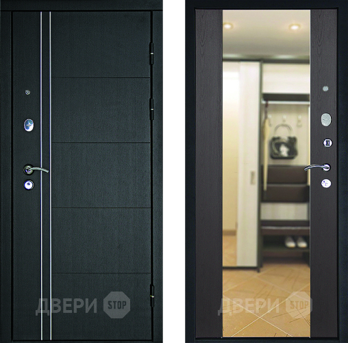 Входная металлическая Дверь Дверной Континент Тепло - Люкс Зеркало Венге в Дзержинском