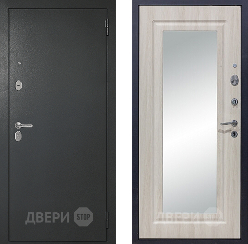 Входная металлическая Дверь Сударь 510 Зеркало Титан в Дзержинском