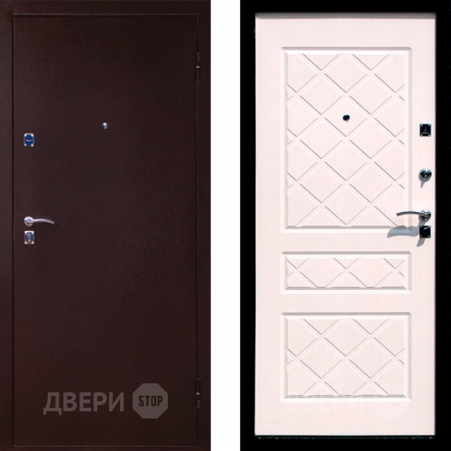 Входная металлическая Дверь СТОП ЭКО Беленый дуб в Дзержинском