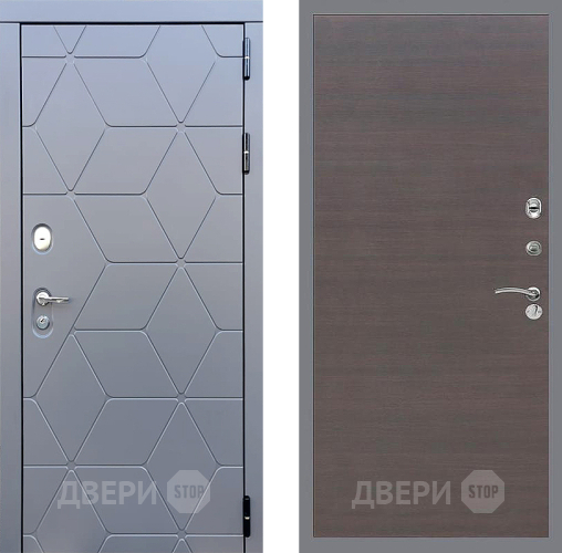 Входная металлическая Дверь Стоп КОСМО Гладкая венге поперечный в Дзержинском