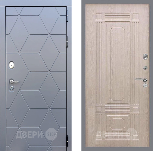 Входная металлическая Дверь Стоп КОСМО ФЛ-2 Беленый дуб в Дзержинском