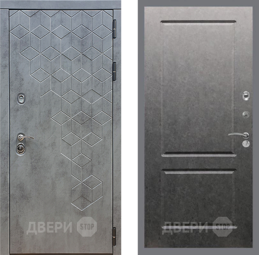 Входная металлическая Дверь Стоп БЕТОН ФЛ-117 Штукатурка графит в Дзержинском
