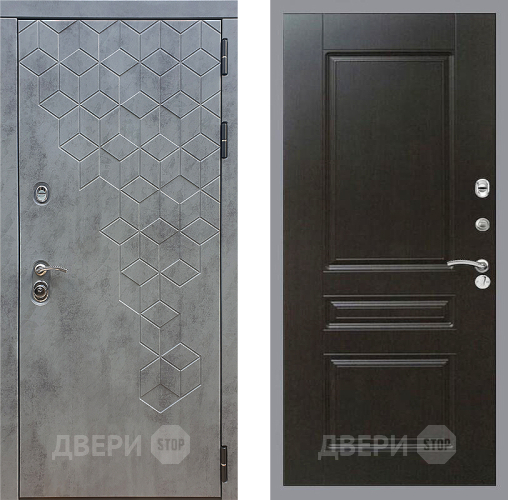 Входная металлическая Дверь Стоп БЕТОН ФЛ-243 Венге в Дзержинском
