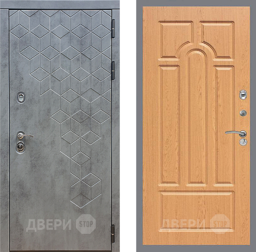 Входная металлическая Дверь Стоп БЕТОН ФЛ-58 Дуб в Дзержинском