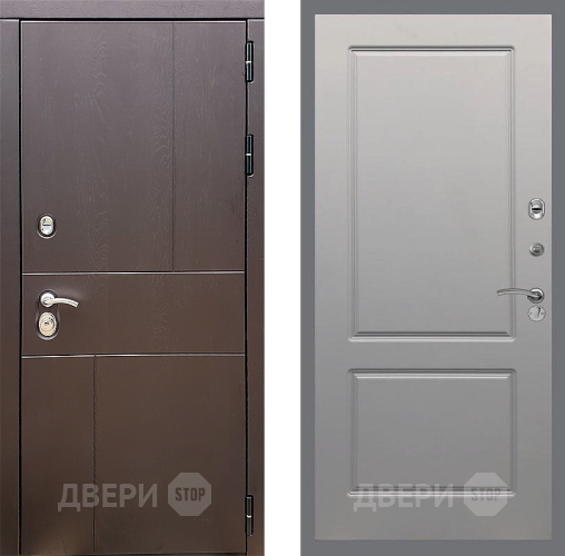 Входная металлическая Дверь Стоп УРБАН ФЛ-117 Грей софт в Дзержинском