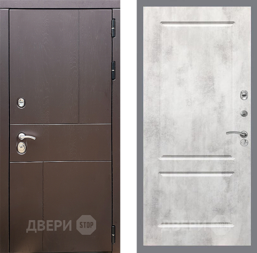 Входная металлическая Дверь Стоп УРБАН ФЛ-117 Бетон светлый в Дзержинском
