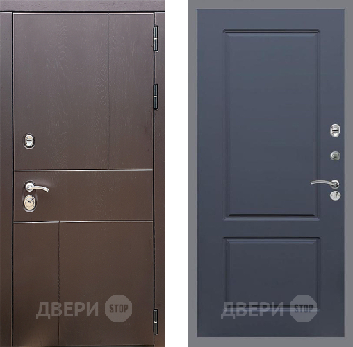 Входная металлическая Дверь Стоп УРБАН ФЛ-117 Силк титан в Дзержинском