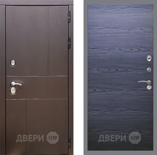 Дверь Стоп УРБАН Гладкая Дуб тангенальный черный в Дзержинском