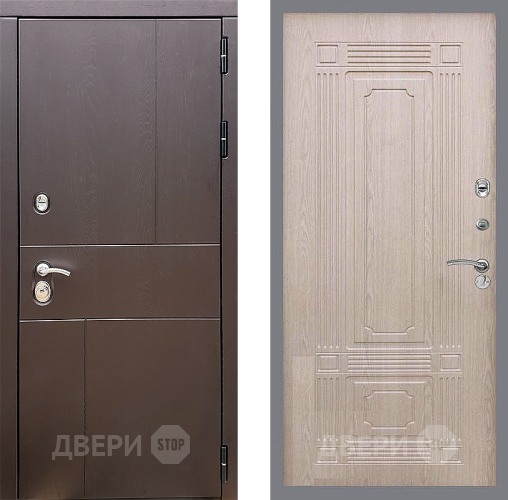 Входная металлическая Дверь Стоп УРБАН ФЛ-2 Беленый дуб в Дзержинском