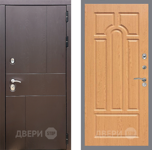 Входная металлическая Дверь Стоп УРБАН ФЛ-58 Дуб в Дзержинском