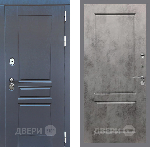 Входная металлическая Дверь Стоп ПЛАТИНУМ ФЛ-117 Бетон темный в Дзержинском