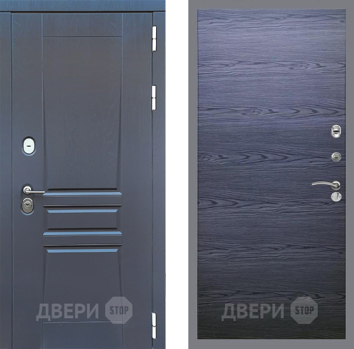 Дверь Стоп ПЛАТИНУМ Гладкая Дуб тангенальный черный в Дзержинском