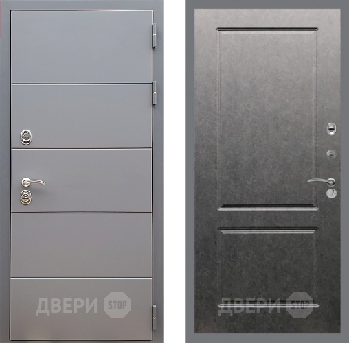 Дверь Стоп АРТ ГРАФИТ ФЛ-117 Штукатурка графит в Дзержинском