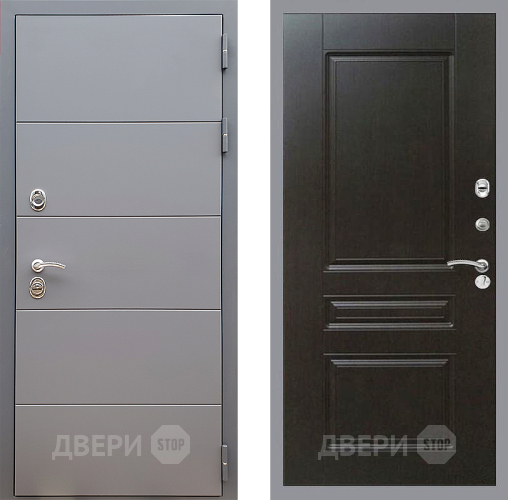 Входная металлическая Дверь Стоп АРТ ГРАФИТ ФЛ-243 Венге в Дзержинском