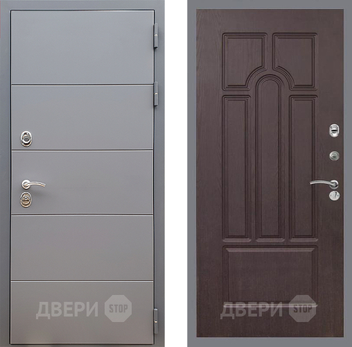 Входная металлическая Дверь Стоп АРТ ГРАФИТ ФЛ-58 Венге в Дзержинском