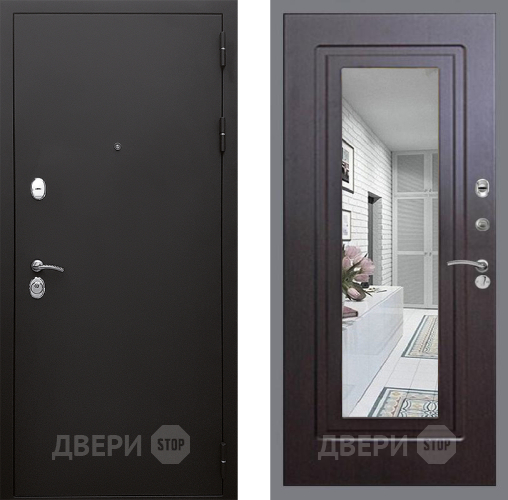 Дверь Стоп КЛАССИК Шагрень Зеркало ФЛ-120 Венге в Дзержинском