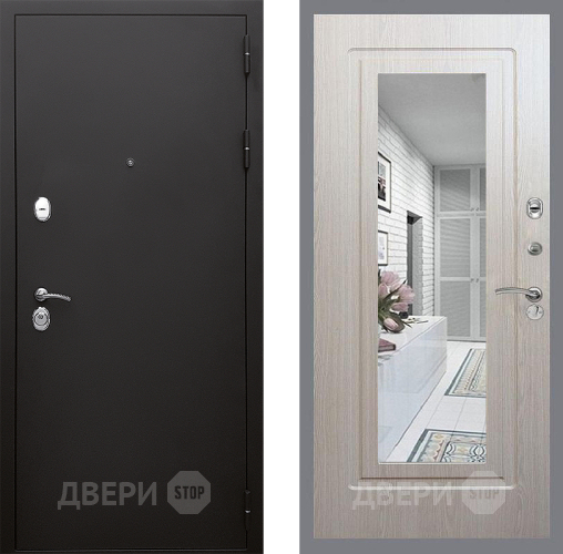 Дверь Стоп КЛАССИК Шагрень Зеркало ФЛ-120 Беленый дуб в Дзержинском