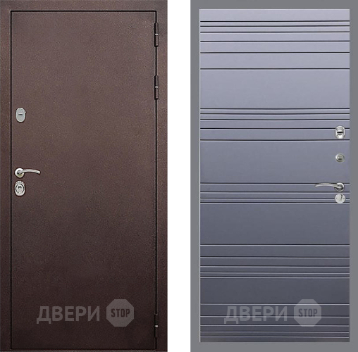 Дверь Стоп КЛАССИК Медь Лайн Силк титан в Дзержинском