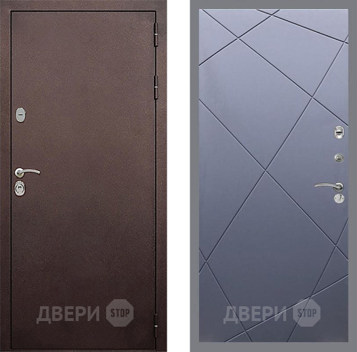 Входная металлическая Дверь Стоп КЛАССИК Медь ФЛ-291 Силк титан в Дзержинском