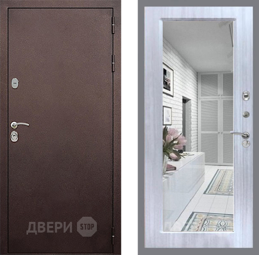 Дверь Стоп КЛАССИК Медь Зеркало Сандал белый в Дзержинском