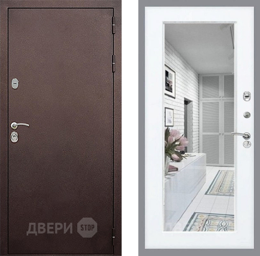 Дверь Стоп КЛАССИК Медь Зеркало Силк Сноу в Дзержинском