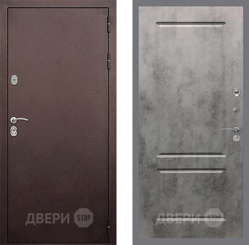 Дверь Стоп КЛАССИК Медь ФЛ-117 Бетон темный в Дзержинском